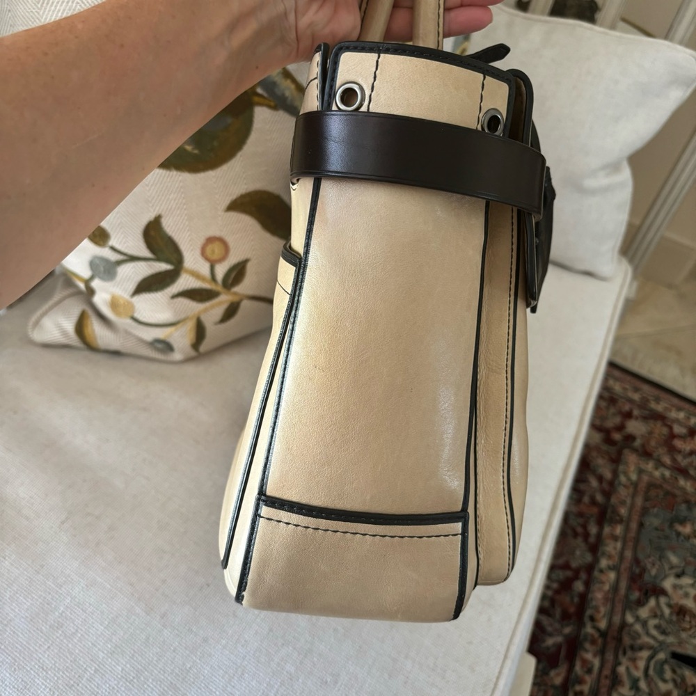 Reed Krakoff Bridle Boxer Tote - tan & black - Picture 6 of 13